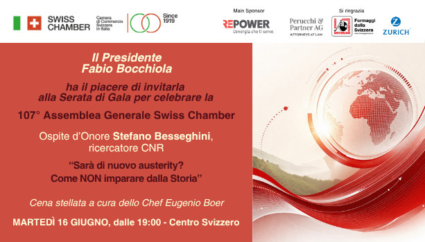 Gala Dinner - 107&deg;Assemblea Generale Swiss Chamber